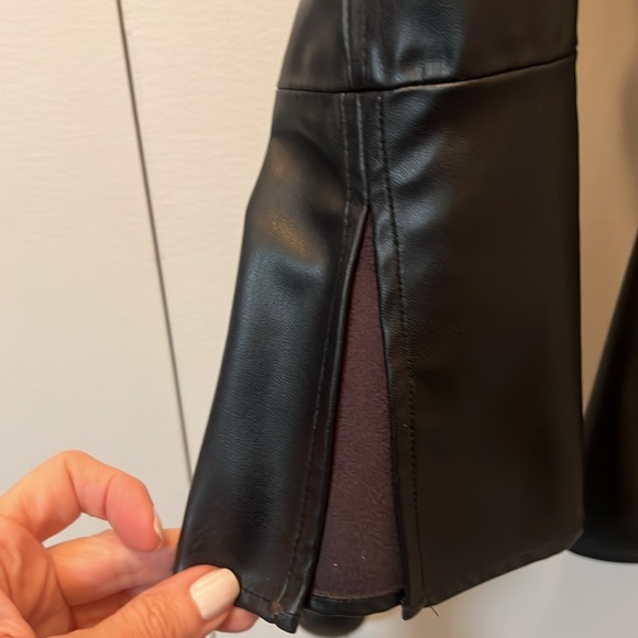Zara Vegan Leather Jacket/ Shirt - Picture 4 of 6
